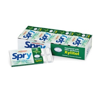 Guma de mestecat SPRY, folie cu 10 tablete, menta-spearmint